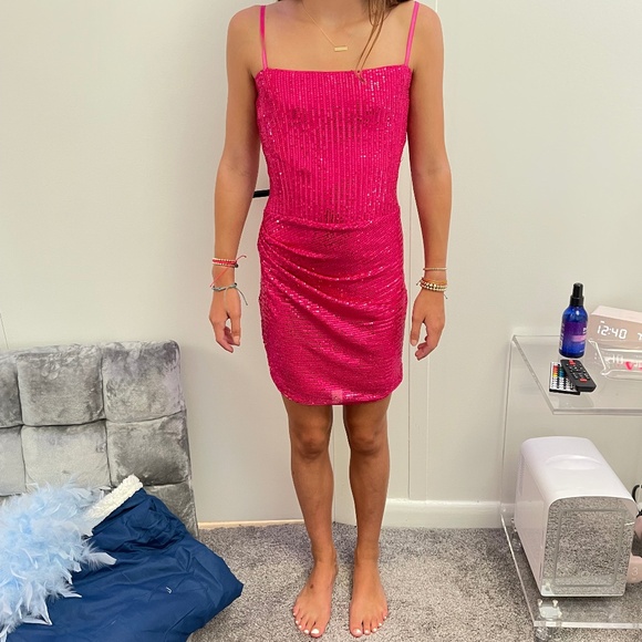 New With Tags Katie J Girls Sequin Dress size L - Picture 8 of 9